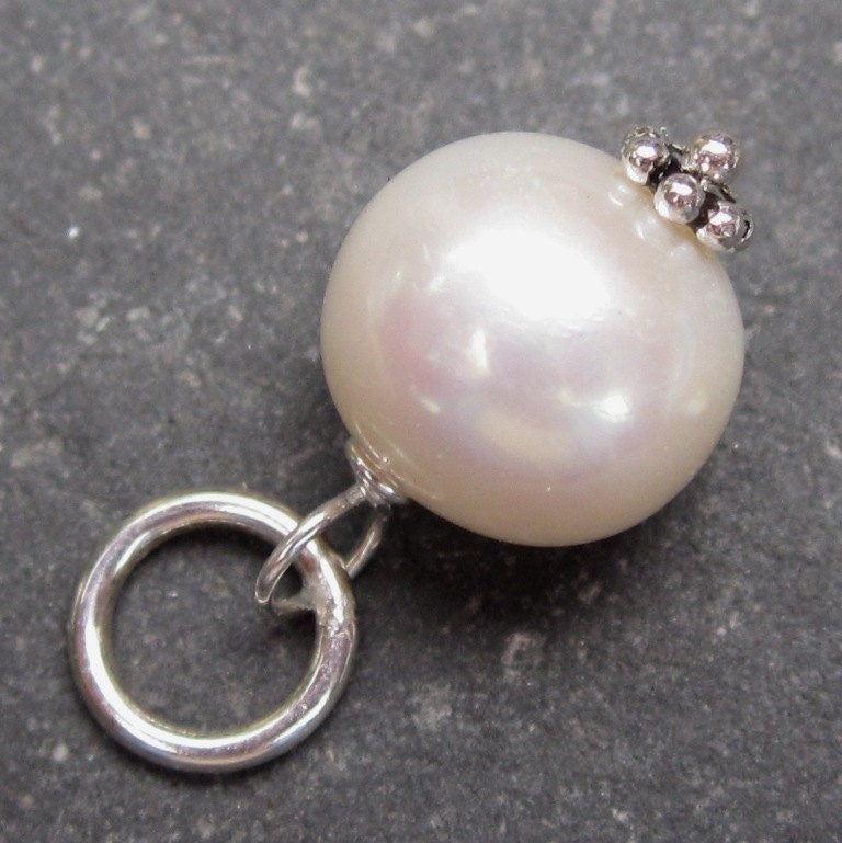 Pearl Charm Bracelet Charm Interchangeable Necklace Charm Etsy