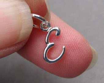 Sterling Silver Initial Letter Necklace Charm, Personalized Jewelry Gift, Letter Bracelet Charm, Initial Necklace Pendant, Mother's Day Gift
