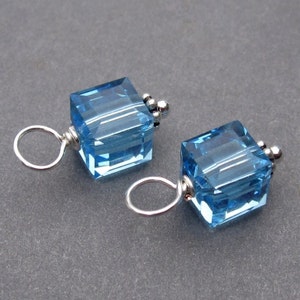 Aquamarine Blue March Birthstone Charms
