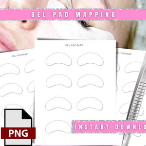 Lash Mapping practice template, Eyelash Extensions Practice, Lash Technician mapping, Gel pad map, lash mapping, lash from, EASY to use