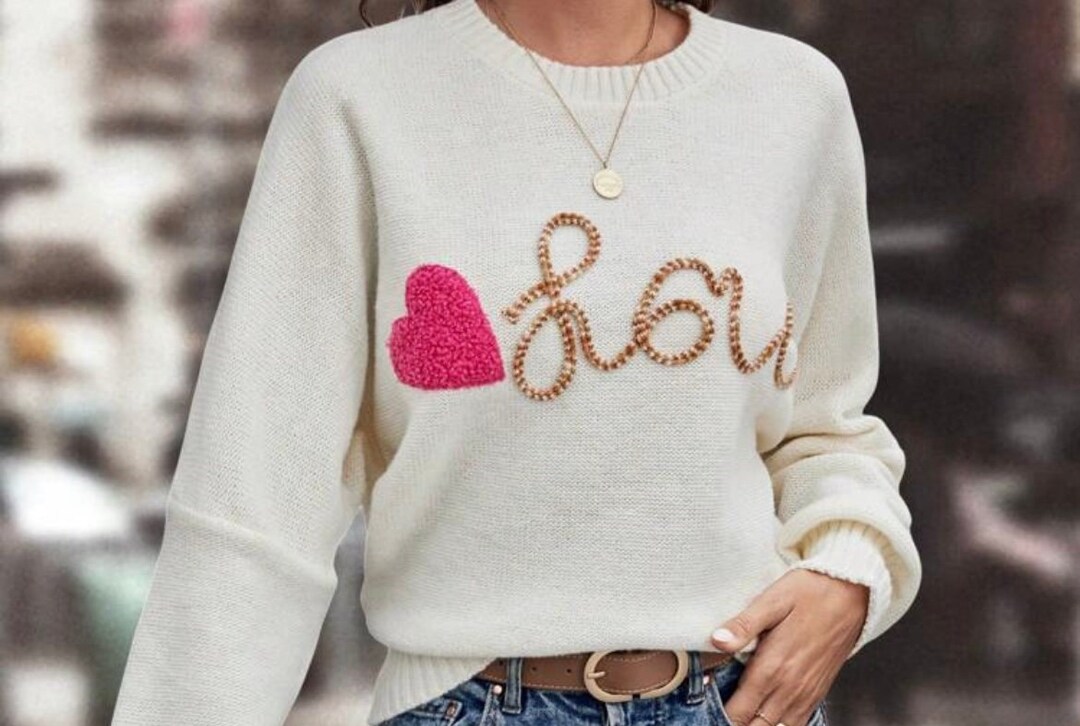 Valentine's Sweater, Love Sweater, Heart Sweater , Womens Valentine ...
