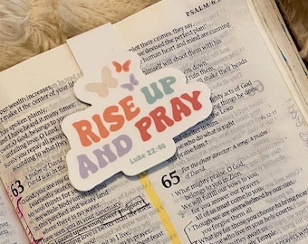 Rise Up and Pray Magnetic Bookmark | Bible Journaling