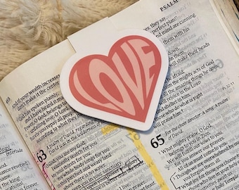 Heart 'Love' Magnetic Bookmark | Christian Gift
