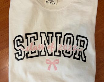 Senior Class of 2027 Shirt, Bow Shirt, Last First Day, Class Shirt