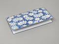 Checkbook Cover Daisy Blue