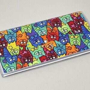 Checkbook Cover Tie Dye Cats image 2