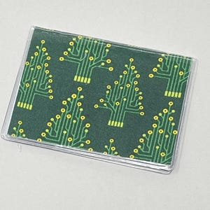 Card Case Mini Wallet Christmas Tree Motherboard Circuitree