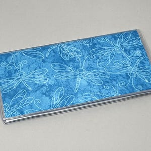 Checkbook Cover Turquoise Dragonfly image 1