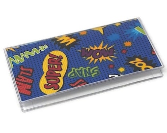 Checkbook Cover Comic Words