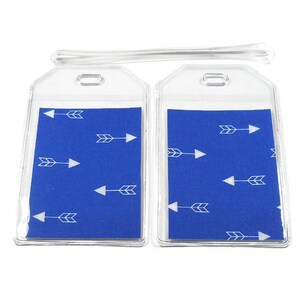 Luggage Tags Set of 2 Arrow Blue