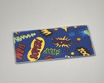 Checkbook Cover Comic Words