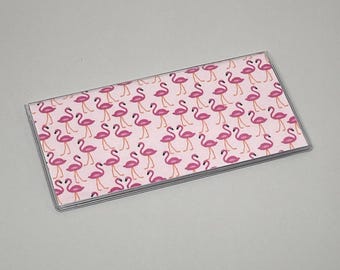 Checkbook Cover Flamingos