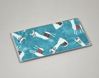 Checkbook Cover Llamas
