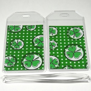 SALE Luggage Tags Set of 2 Shamrocks