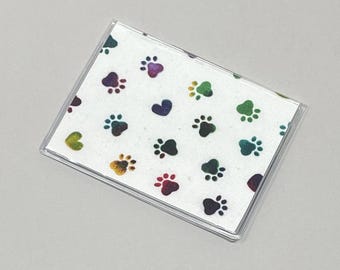 Card Case Mini Wallet Dog Paws