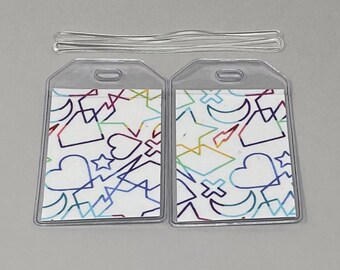Luggage Tags Set of 2 Geometric Shapes