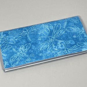 Checkbook Cover Turquoise Dragonfly image 2