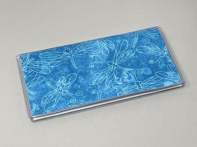 Checkbook Cover Turquoise Dragonfly image 2