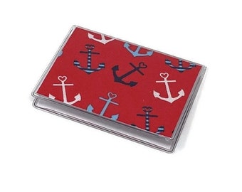 Card Case Mini Wallet Anchor Hearts