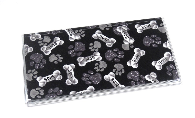 Checkbook Cover Dog Bones