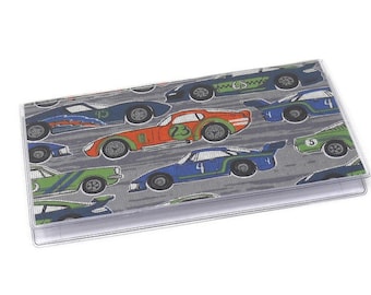 Checkbook Cover Race Cars