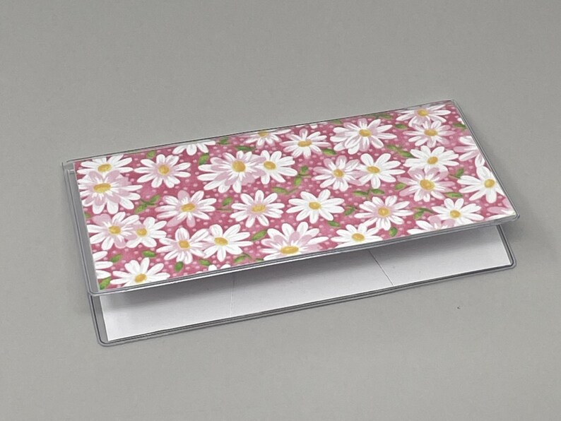 Checkbook Cover Daisy Pink image 2