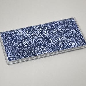 小切手帳カバー 青い花