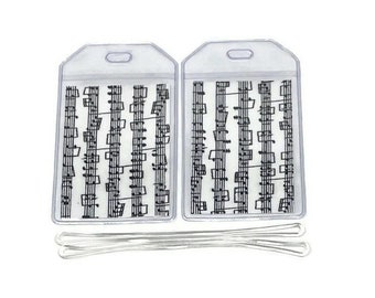 Luggage Tags Set of 2 Music Notes