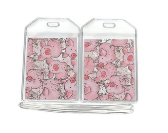 Luggage Tags Set of 2 Pigs