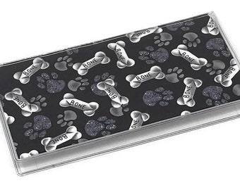 Checkbook Cover Dog Bones