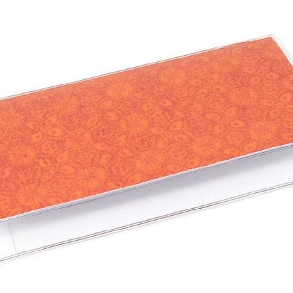 Couverture de chéquier Médaillon Orange Soleil