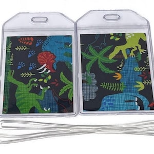 Luggage Tags Set of 2 Dinosaurs
