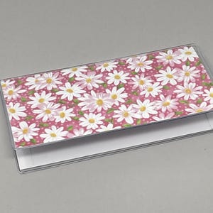 Checkbook Cover Daisy Pink image 1