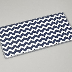 Checkbook Cover Navy Chevron