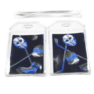 Luggage Tags Set of 2 Hockey Icons