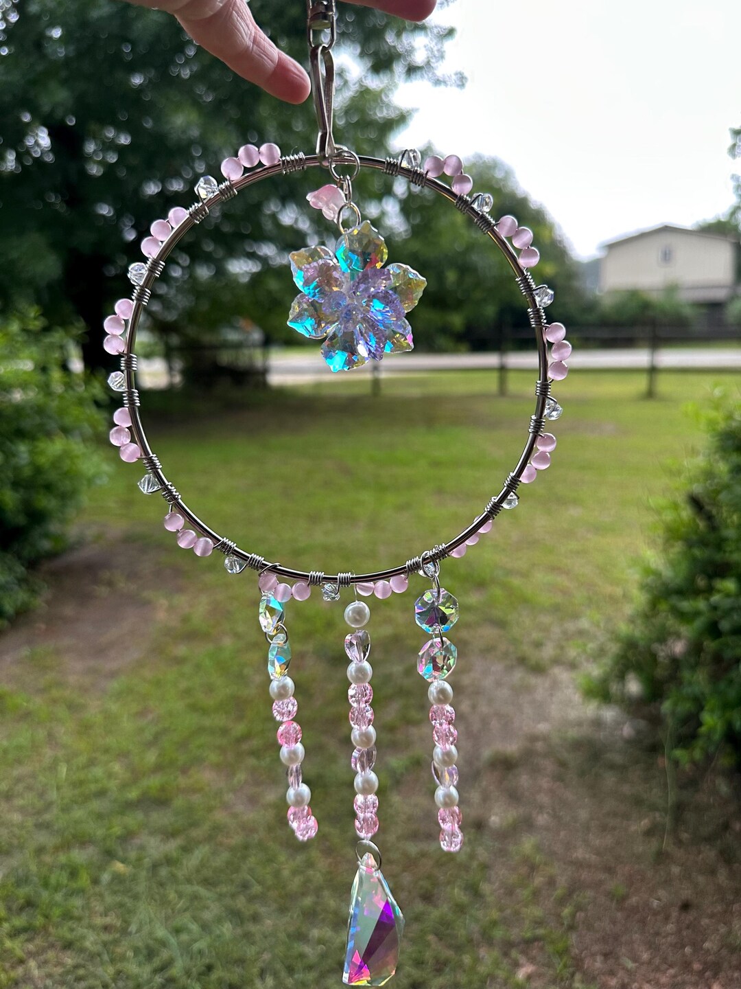 Sun Catching Device Hand-crafted Sun Catcher / Hand-beaded Sun Catcher / Sun Catcher ...