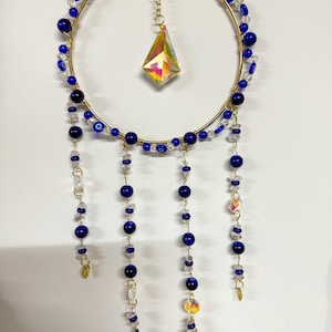 Hand-Crafted Sun Catcher / Hand-Beaded Sun Catcher / Sun Catcher / Crystal Sun Catcher / Evil Eye Suncatcher / Suncatcher / Evil Eye |