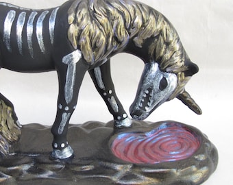 Skeleton Unicorn - Ceramic - Halloween - Gothic, Goth