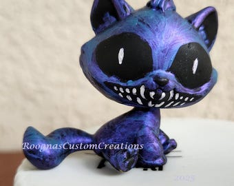 Creepy Cheshire Cat - KPOP Demon Hunters, Derpy - Custom, Littlest Pet Shop, LPS, OOAK - Kitty, Kitten, Shorthair
