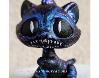 Glittery Cheshire Cat, Tiger - KPOP Demon Hunters - Custom, Littlest Pet Shop, LPS, OOAK - Kitty, Kitten, Shorthair, Creepy, Wonderland