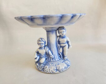 Creepy Vintage Soap Dish with Cherubs - goth, gothic, shabby chic, kowaii, undead, twins