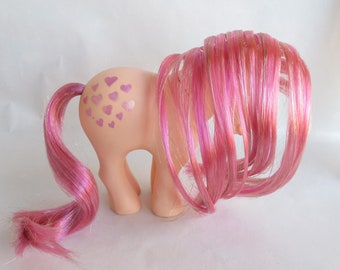 Peachy G1 - MLP, My Little Pony - Rehair, Reroot, Valentine, Vintage, Retro - OOAK, Custom