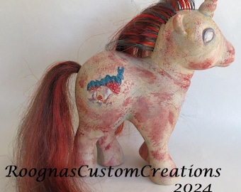 Wonderland, Zombie, Red Cap, Mushroom, Caterpillar, Absolem - My Little Pony, MLP, G1, Vintage - Custom, Unicorn, Feed Your Head, Horror