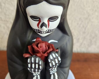 Skeleton Madonna with Rose - Ceramic - Vampire - Halloween - Gothic, Goth, Nosferatu