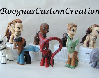 My Little Pony STAR WARS Custom Darth Vader Boba Prinzessin Leia Stormtrooper Jedi Sith Luke Skywalker Empire Han Solo Chewbacca