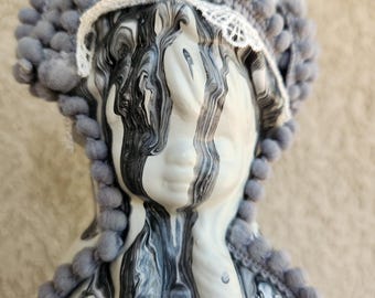 Haunted Gothic Victorian Girl - doll figure figurine melting horror creepy decor