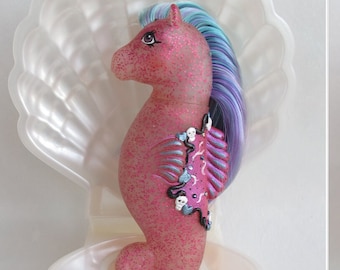 Crush, Seapony, pirate - My Little Pony - Custom, glitter, sparkle, OOAK, MLP, HQG1C