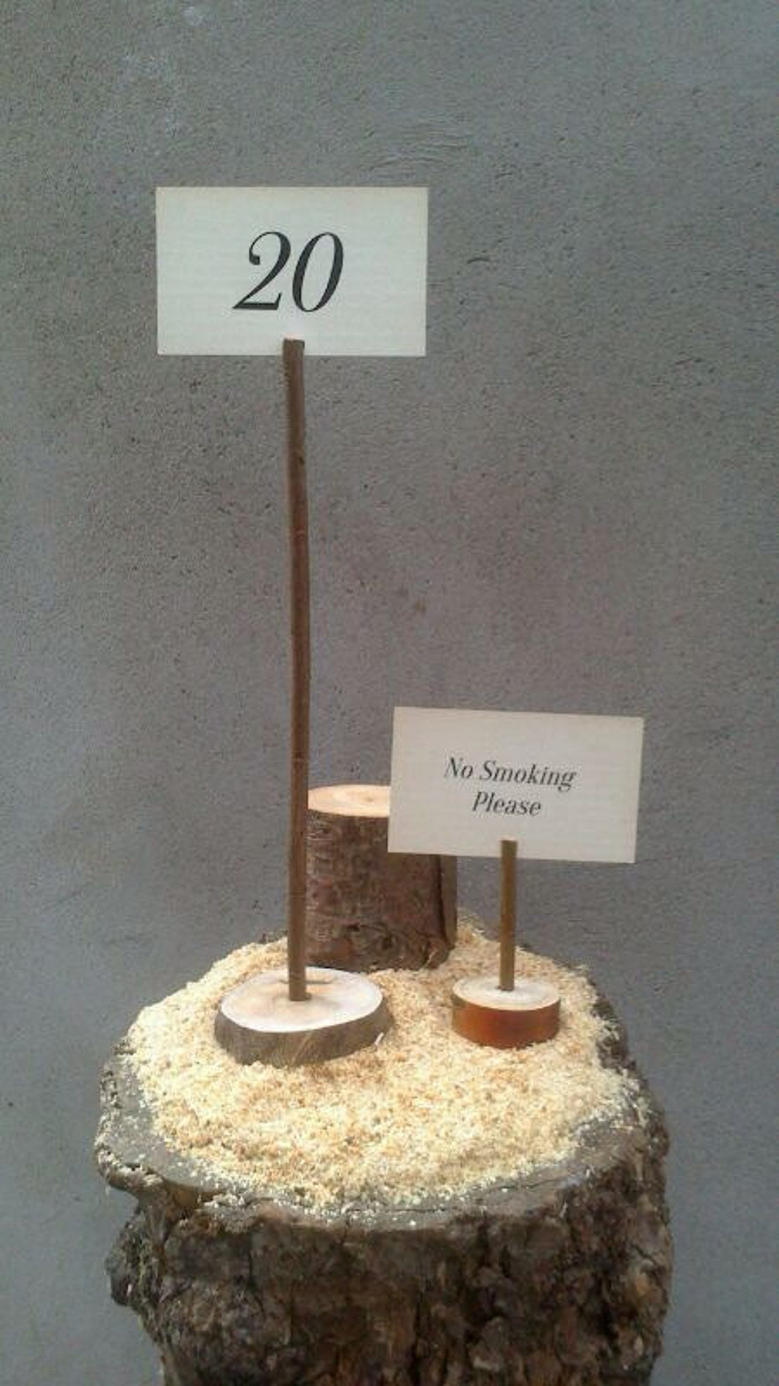 6 Wooden Table Number Holders Wedding Rustic / Shabby Chic Etsy