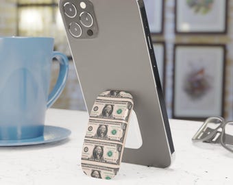 Agarre para teléfono – Diseño de billete de dinero – Accesorio para teléfono con clic – Regalo divertido de Año Nuevo