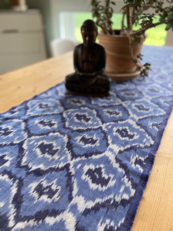 Balinese Ikat Handwoven Cotton Textile for a Scarf Table Etsy